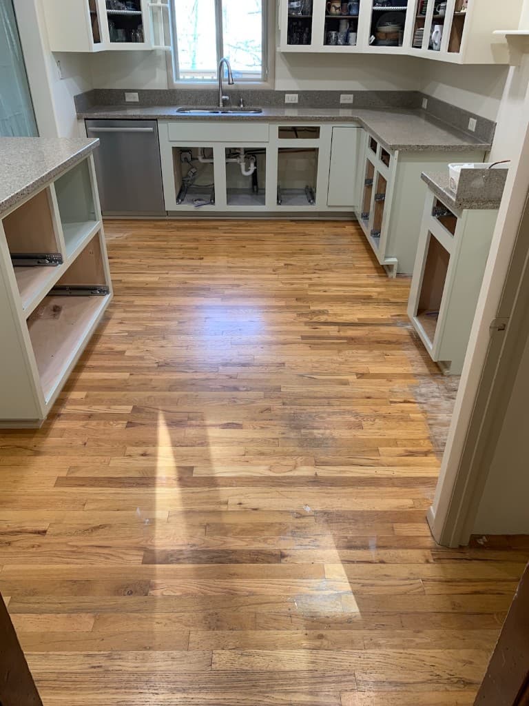 Kitchen floor before restoration