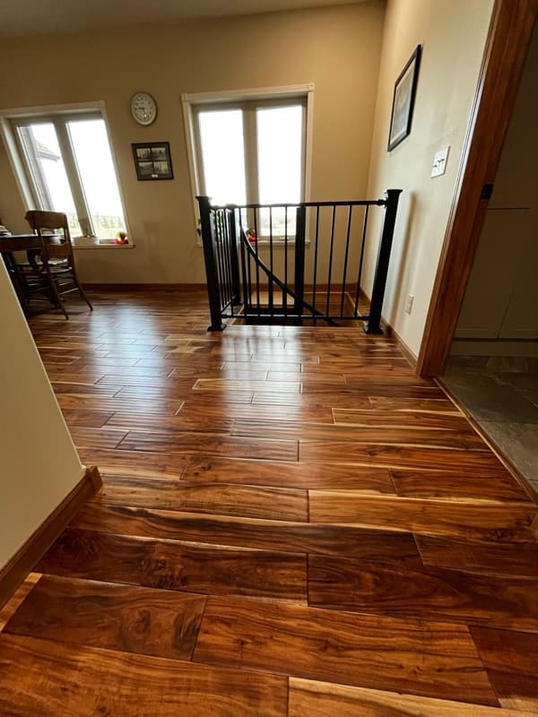 Kitchen with freshly restored hardwood flooring — Legacy Wood Floors, Cody Wyoming