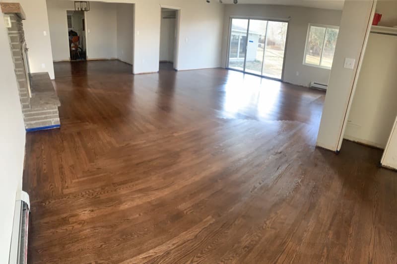Hardwood floor after restoration