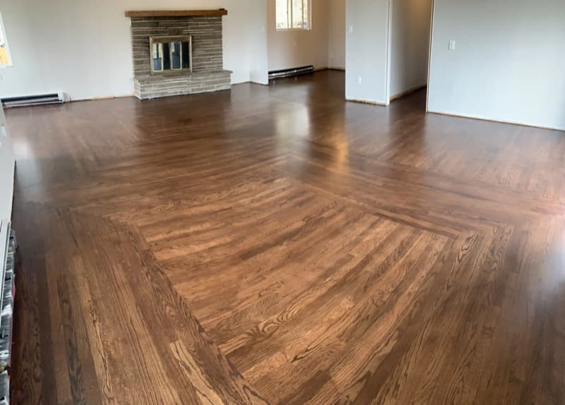 Hardwood floor front after